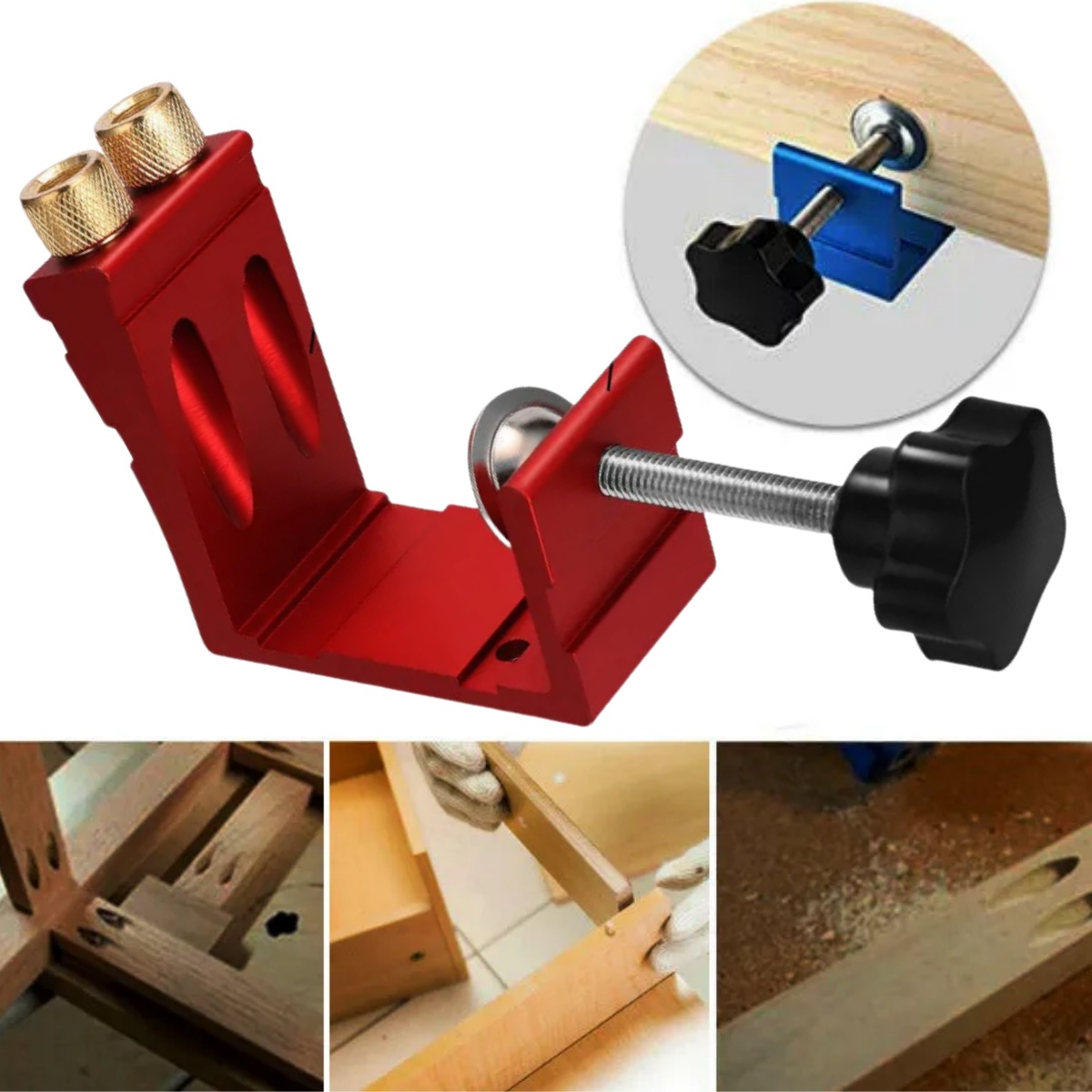 Woodworking Jig - Plantilla de agujero de bolsillo para