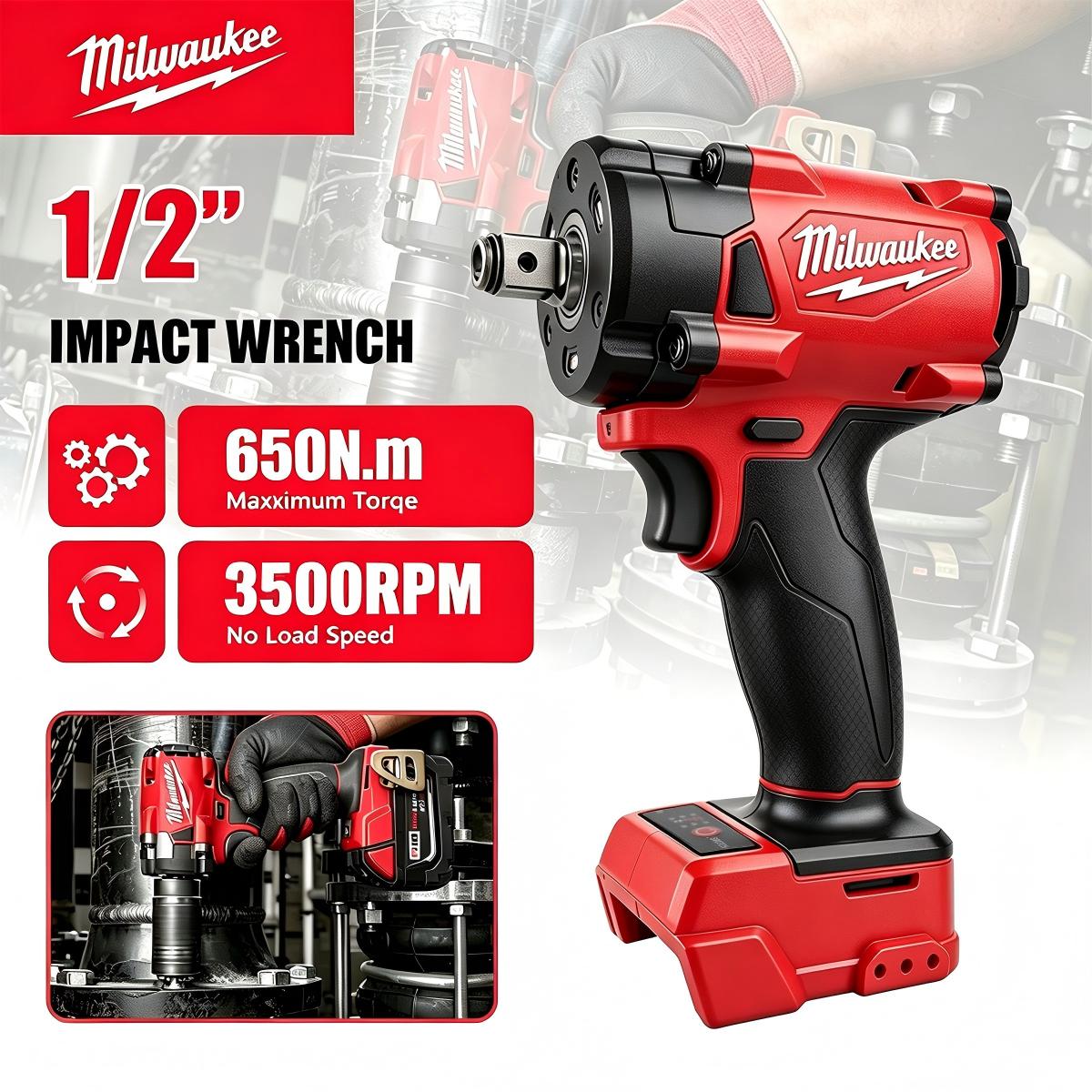 Milwaukee Drill M18 Fuel - Llave de Impacto Inalámbrica Milwaukee 1/2'
