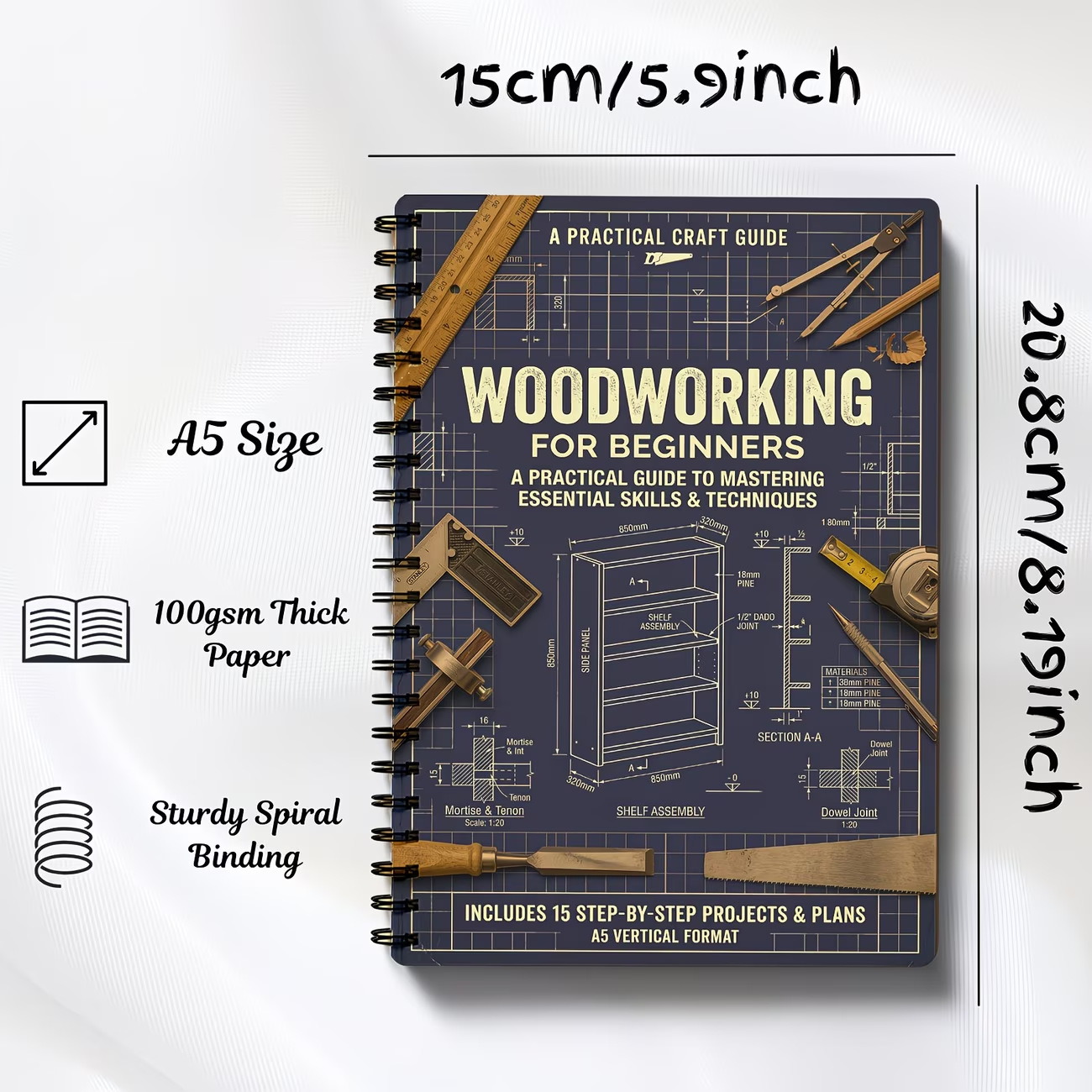 Cuaderno de Carpintería A5 Enc - Woodworking Book reseña y precio