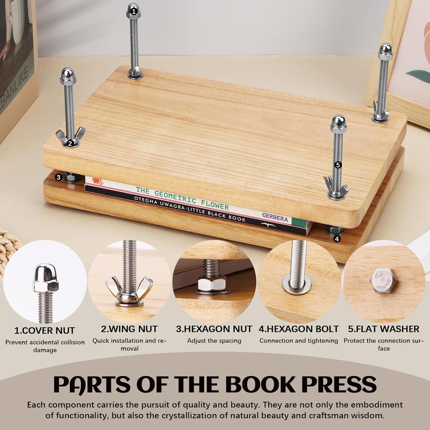 Prensa de Libros de Madera, He - Woodworking Book reseña y precio