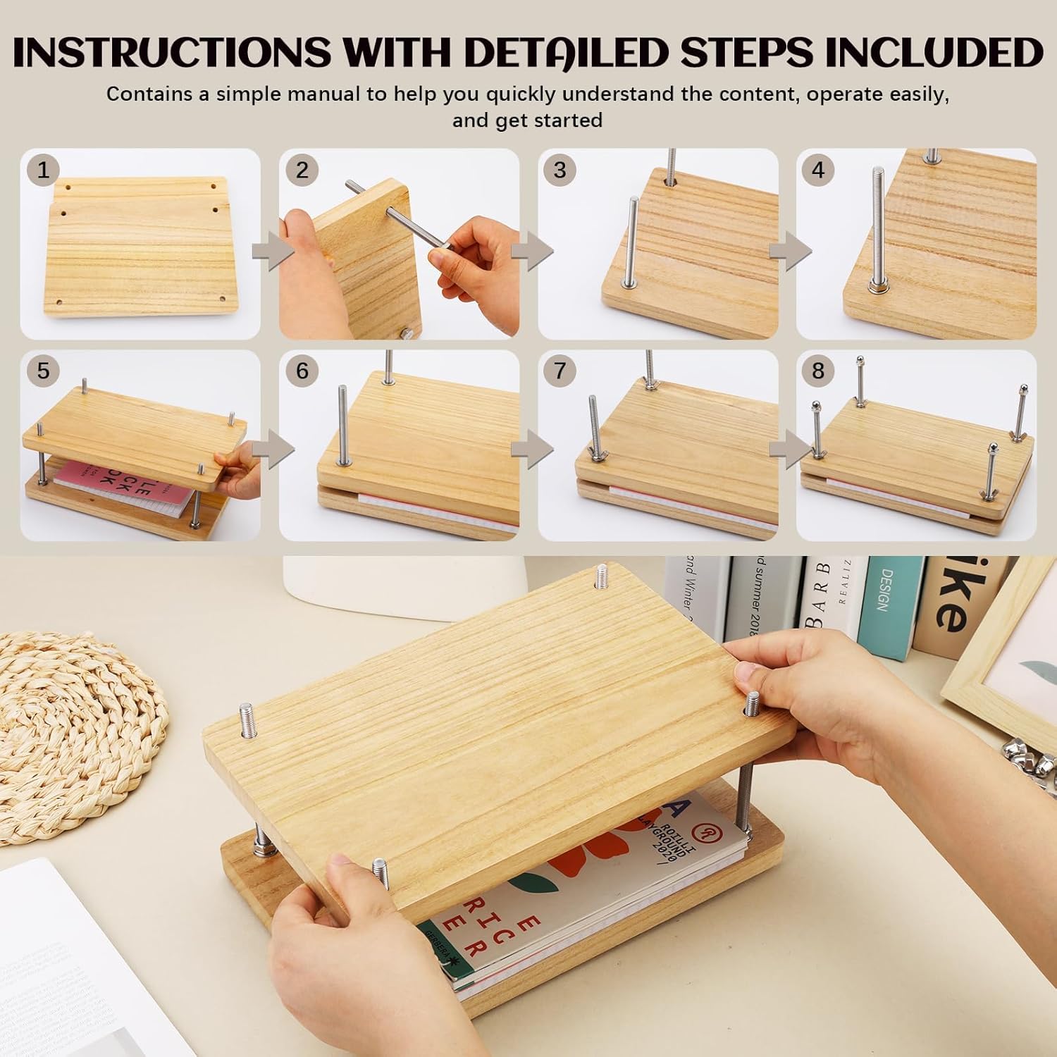 Prensa de Libros de Madera, He - Woodworking Book reseña y precio