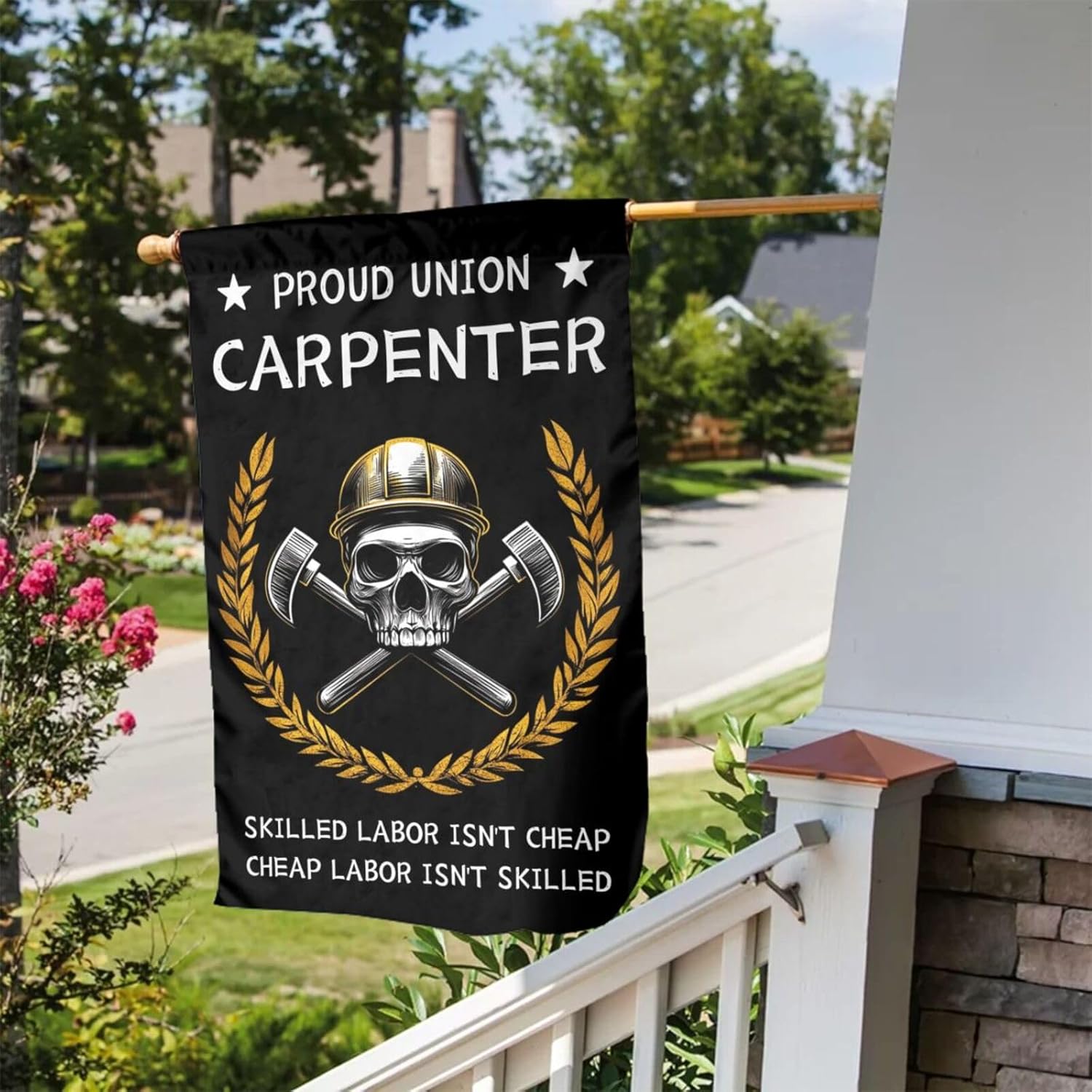 Bandera de jardín de doble car - Woodworking Union reseña y precio