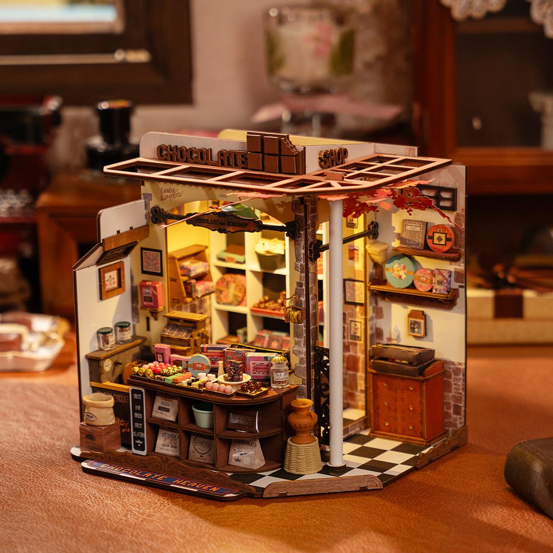ROBOTIME-Kit de casa de muñeca - Woodworking Book reseña y precio