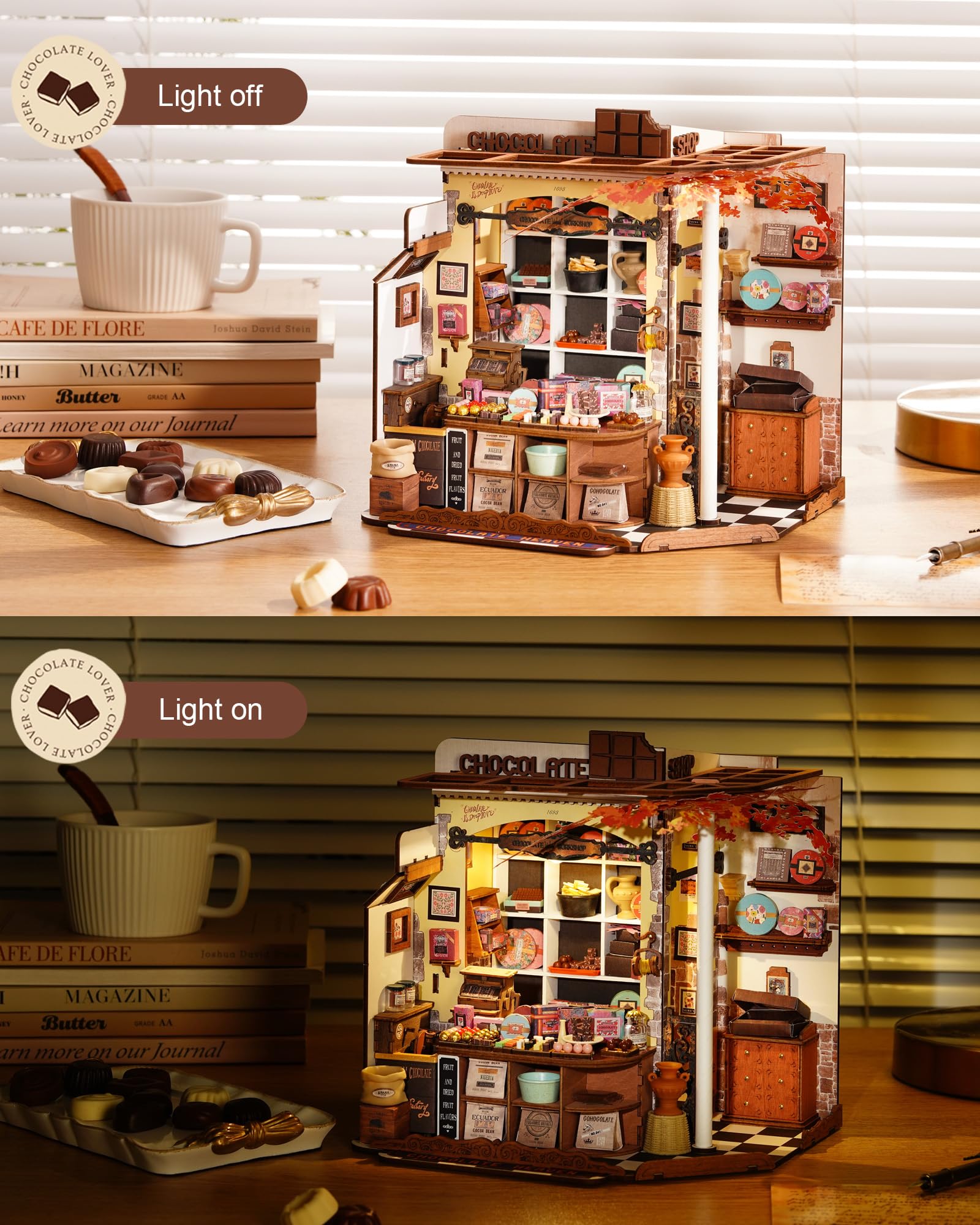 ROBOTIME-Kit de casa de muñeca - Woodworking Book reseña y precio